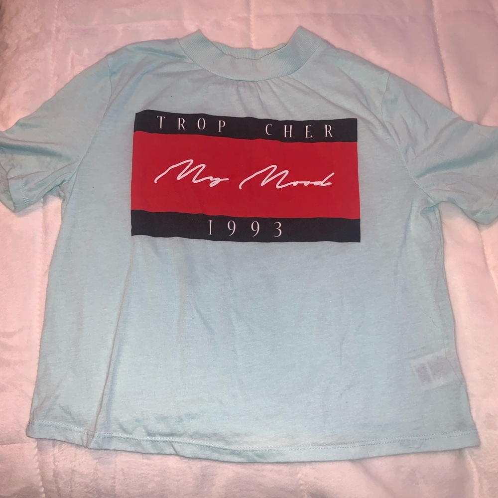 Mint crop shirt